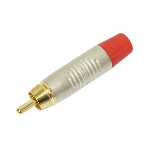 Conector RCA Vermelho Macho De Cabo RF-2C AU2 - Rean By Neutrik
