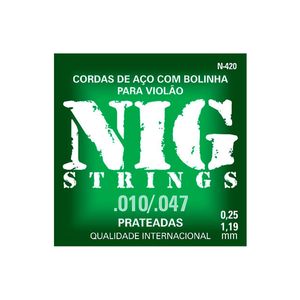Cordas Para Violão N-420 Aço Com Chenille - NIG