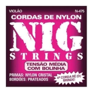 Cordas Para Violão Nylon Cristal Média Tensão N-475 - NIG