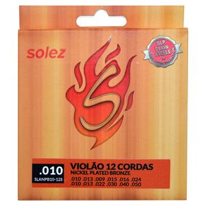 Encordoamento 0.010 Para Violão 12 Cordas SLANPB-10 - Solez