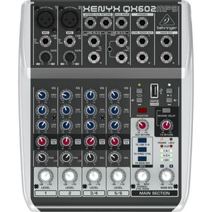 Mesa De Som 6 Canais Com USB e EFX Xenyx QX-602 MP3 - Behringer