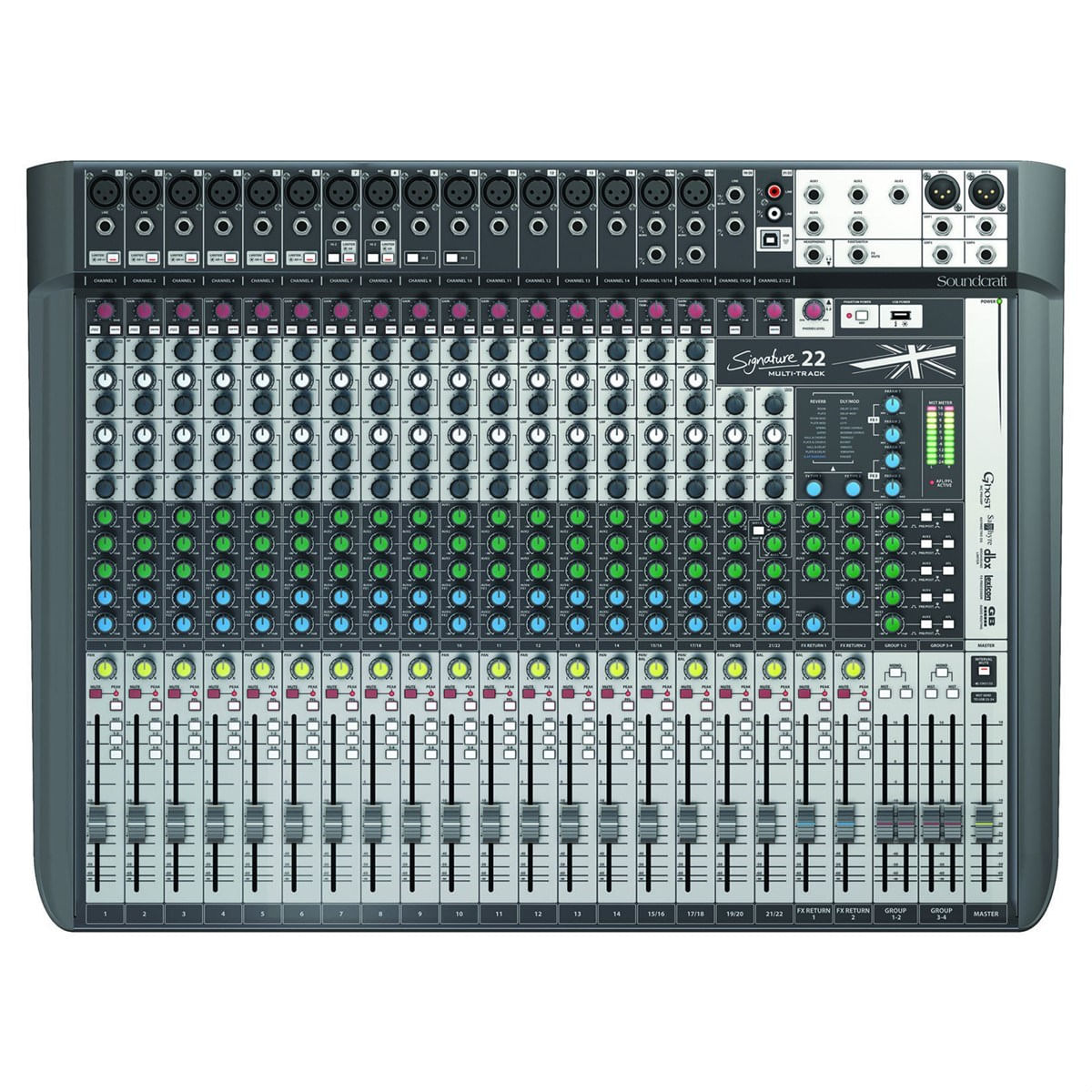Mesa de som Multi-track USB Signature 22-MTK - Soundcraft | Áudio