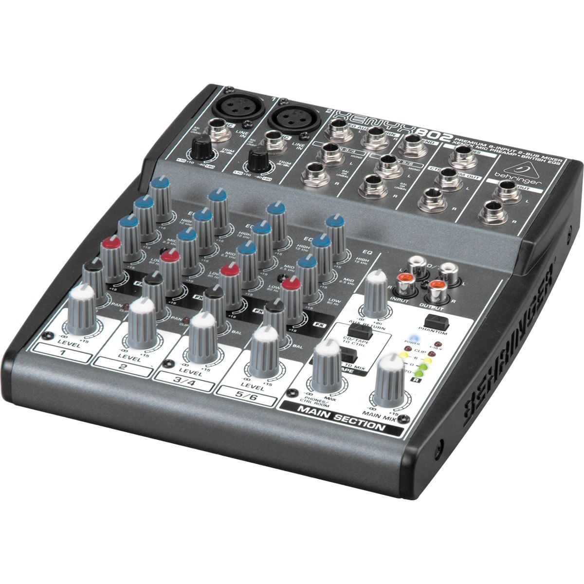 Mesa de Som XENYX-802 - Behringer | 02 a 08 Canais | Ninja
