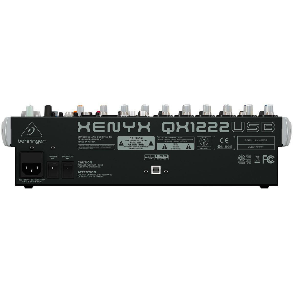Mesa de Som Xenyx QX-1222 USB - Behringer | 10 a 16 Canais