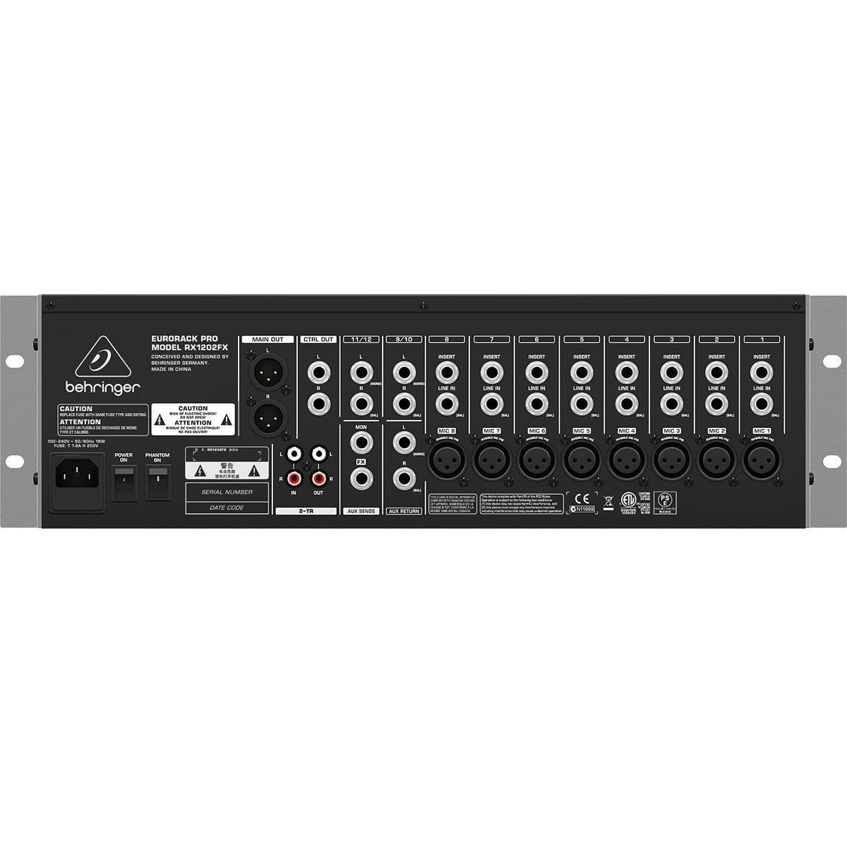 Mixer Eurorack RX-1202 FX - Behringer | 10 a 16 Canais | Ninja Som