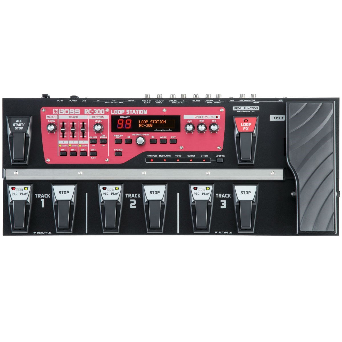 Pedal Looper Triplo Porta USB RC-300 - BOSS | Guitarra | Ninja Som