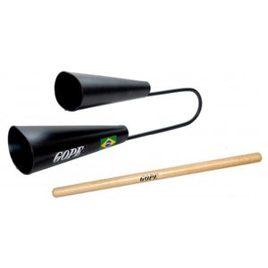 Agogo Duplo Epoxi Profissional Com Baqueta 678 - Gope