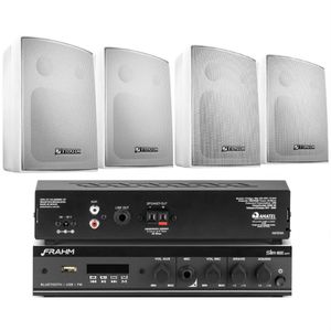 Kit Sonorização Ambiente Com 1 SLIM-800 APP + 4 PS-200 - Frahm