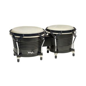 Bongos Madeira 7.5" & 6.5" Black Latim BW-200 BK - Stagg