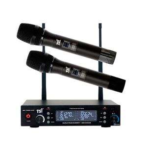 Microfone Sem Fio Duplo De Mão BR-7000 UHF - TSI
