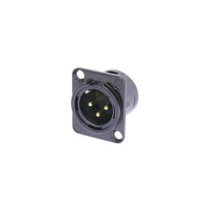 Conector XLR Macho De Painel 3 Polos NC-3MDLB1 - Neutrik