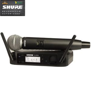 Microfone Sem Fio Digital De Mão GLXD-24/SM-58 - Shure