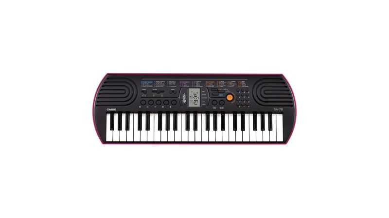 Teclado Infantil Casio Sa-78 Pink - 44 Miniteclas - 8 Polifonias