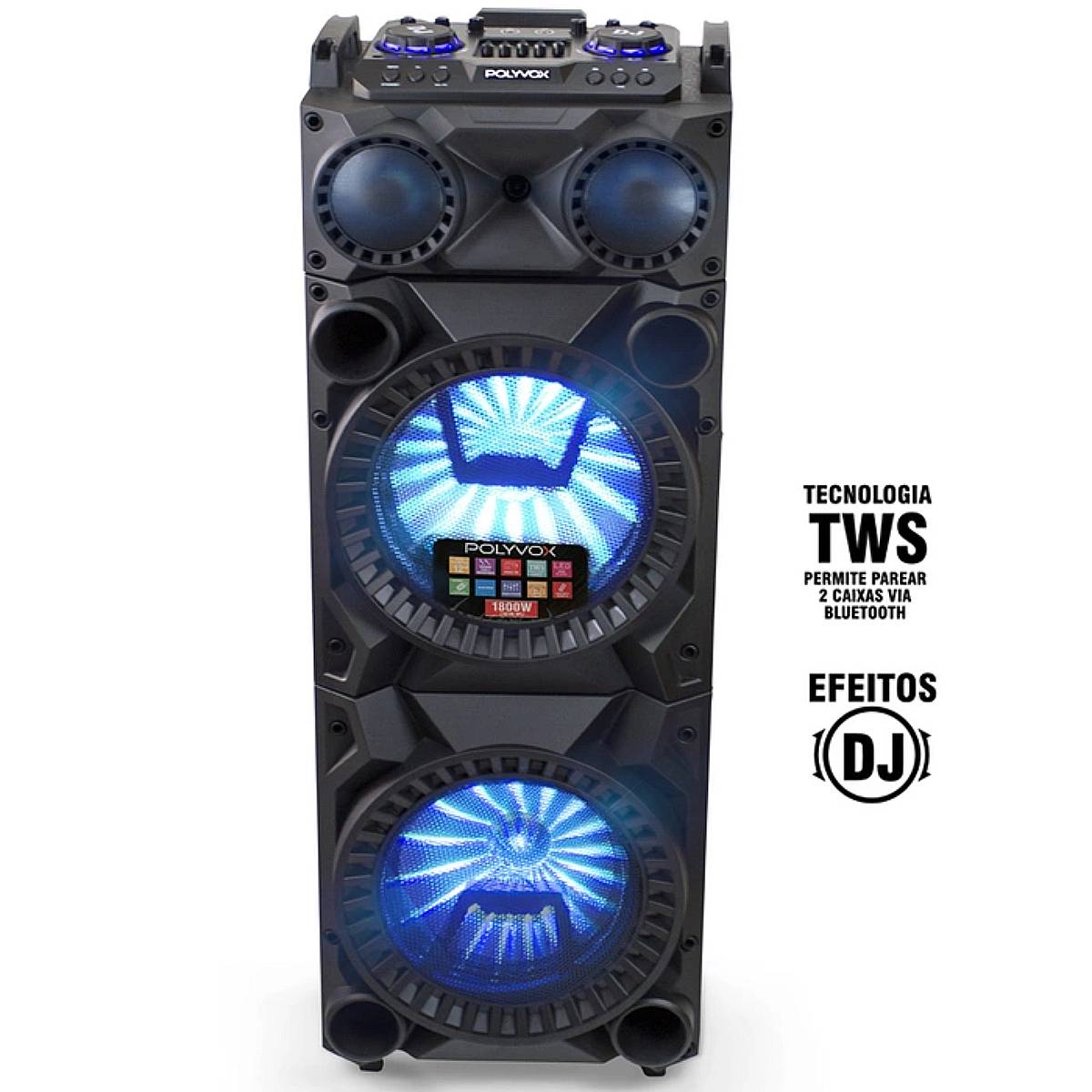Caixa Ativa Torre 1800W XT-1200 - Polyvox | Ninja Som Grupo