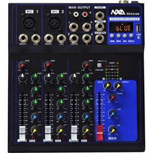Mesa de Som Compacta 4 Canais Com Bluetooth, EFX e USB MSX-4 USB - NXA