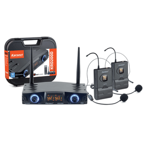 Microfone Sem Fio Duplo De Cabeça KRD-200DH - Karsect