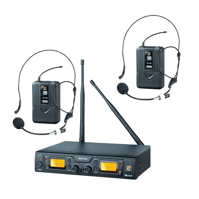 Microfone-Sem-Fio-Duplo-de-Headset-SRW-48D-HT9---Staner