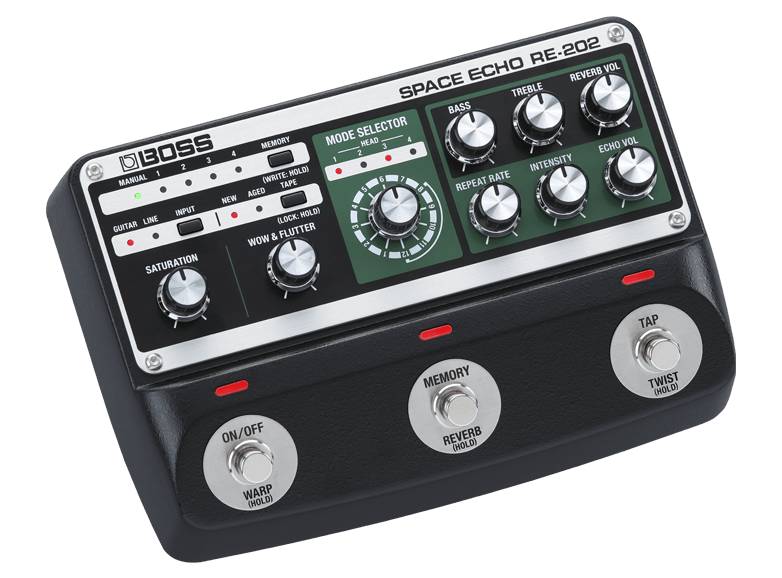 ギター BOSS RE-202 BOSS RE-202 Space Echo pedal de delay e reverb com novo design