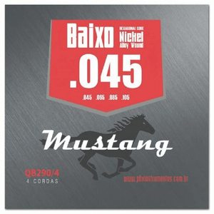 Encordoamento Mustang para Contrabaixo Niquelado 4 Cordas 045 QB290-4 - Phx