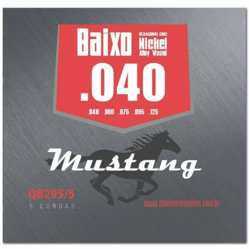 Encordoamento-Mustang-para-Contrabaixo-Niquelado-5-Cordas-040-QB295-5---Phx