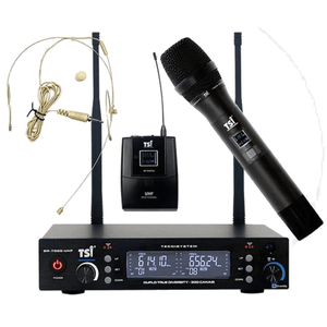 Sistema Duplo de Microfones Sem Fio UHF BR7000 CLI - TSI