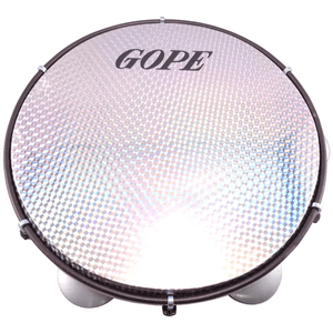Pandeiro 12" Envernizado Aro Epóxi Platinela Galvanizada Holográfica 635-PFH - Gope