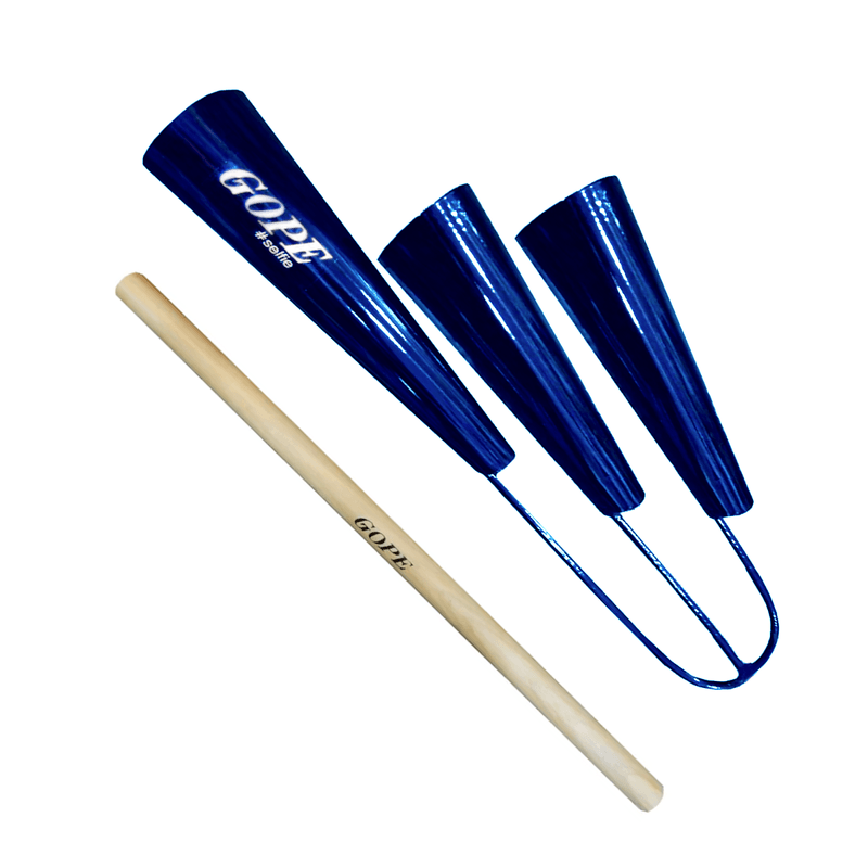 Agogo-Triplo-Selfie-Azul-com-Baqueta-677-SA---Gope