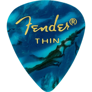 Palheta Premium Celuloide Thin Ocean Turquoise 351 - Fender