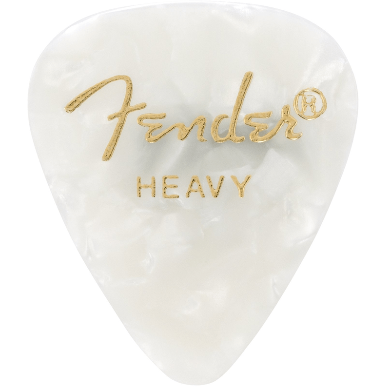 Palheta-Premium-Celuloide-White-Moto-Heavy-351---Fender