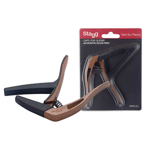 Capotraste Curvo Para Guitarra e Violão SCPX-CU DK WOOD - Stagg
