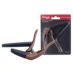 Capotraste Flat Para Guitarra e Violão SCPX-FL DK WOOD - Stagg