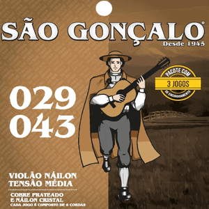 Encordoamento Nylon Cristal Para Violão .29/.43 3 Unidades 75-TP - São Gonçalo