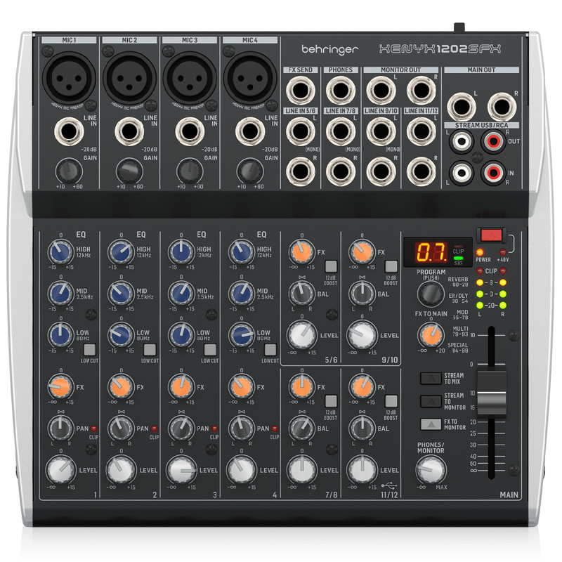 Mesa-de-Som-12-Entradas-Streaming-USB-XENYX-1202SFX---Behringer