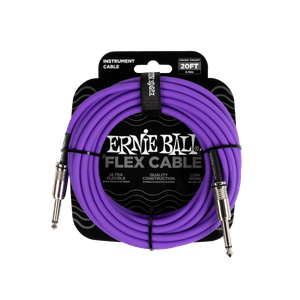 Cabo Ernie Ball Flex P10 Reto/Reto com 6mts Roxo P06420