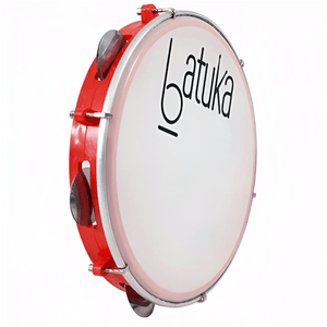 Pandeiro 10" Inox Abs Vermelho Leitosa 60045-VM - Luen