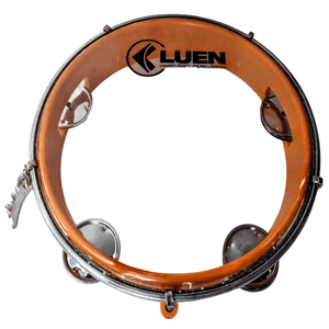 Pandeiro 8" Inox Junior Garra Fixa Laranja Cristal 40084-LA - Luen