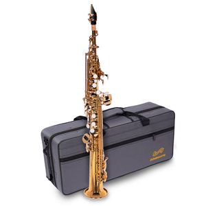 Saxofone Dominante Soprano  Dourado com Kit Limpeza e Semicase