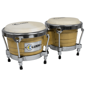 Bongo 6"e 7" Madeira Natural Cromado Animal 45000 - Luen