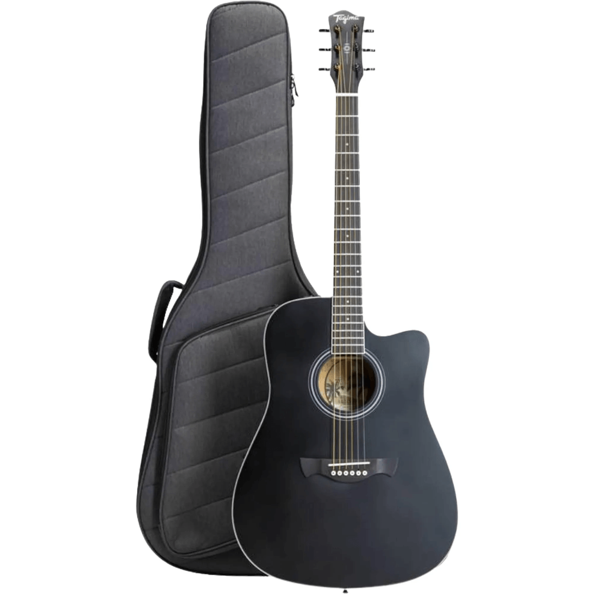 Violão Aço Folk Sunset Black EQ BKOP + GIG Bag - Tagima Violão Aço Folk Sunset Black EQ BKOP + GIG Bag - Tagima