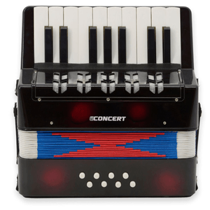 Acordeon Infantil 3 Baixos / 7 Botões Preto CA-8 BK - Concert