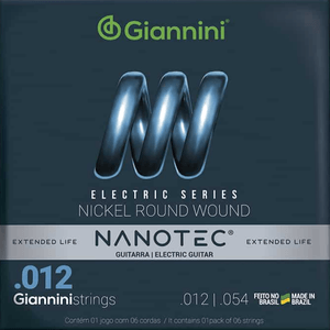 Encordoamento Para Guitarra Nanotec 0.012 GEEGST12 PN - Giannini