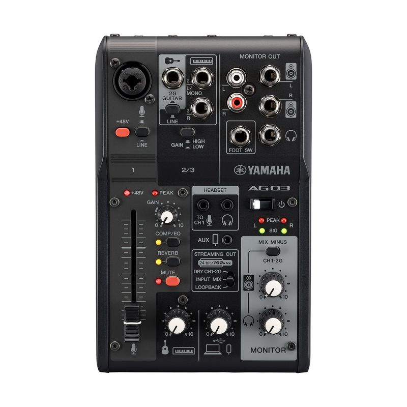 Mesa-de-som-3-Canais-USB-2.0-AG-03-MK2-B-Y---Yamaha