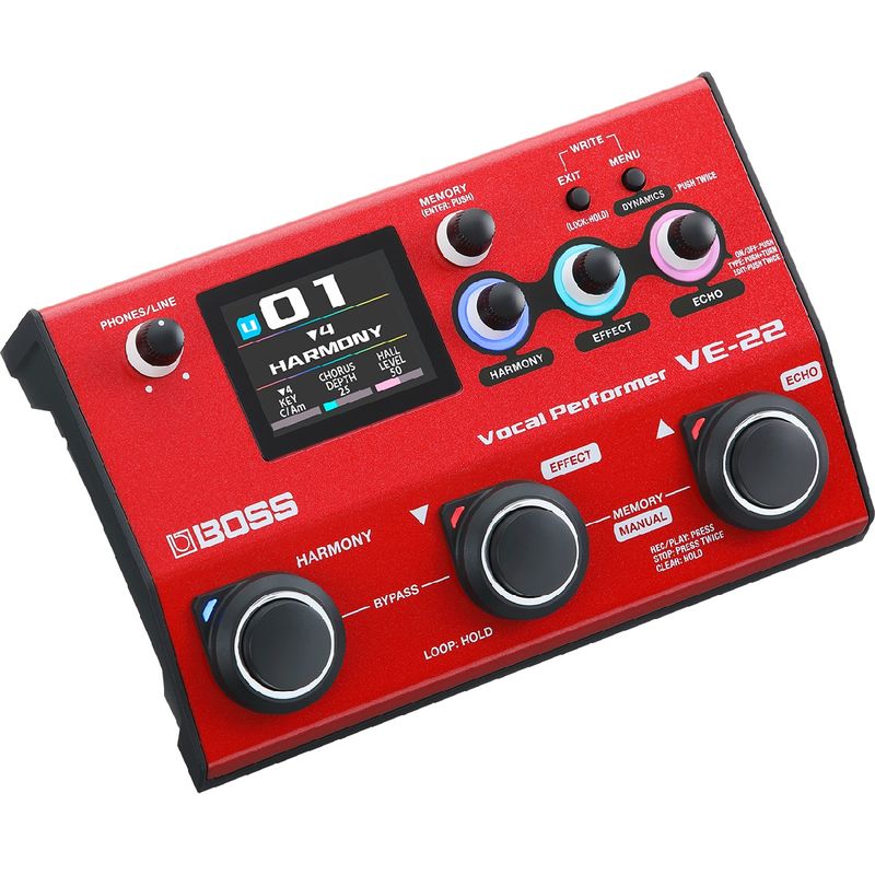 Pedal-Processador-Multi-Efeitos-VE-22-Vocal-Performer---Boss-2