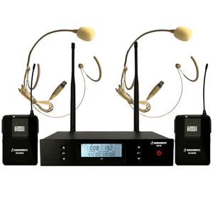 Microfone Sem Fio Duplo de Cabeça UHF SD-48 BB - Soundrix