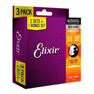 Corda Para Violão Aço Custom Light Bronze 80/20 - Elixir