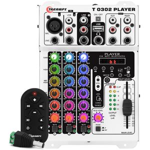 Mesa de Som Automotivo 3 Canais T-0302 PLAYER MULTICOLOR - Taramps