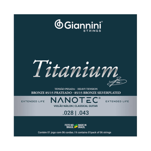 Encordoamento Para Violão Nylon 85/15 GENWTA PN - Giannini