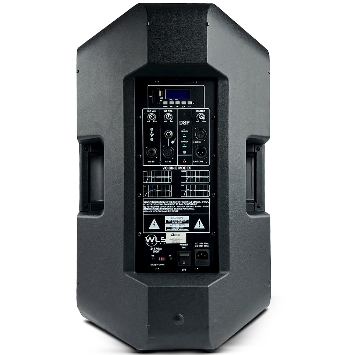 Caixa Ativa 15” 500W Com DSP, USB, SD e Bluetooth Z-15 - WLS