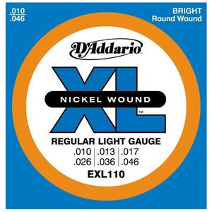D'Addario - Encordoamento Nickel Wound 010 Para Guitarra EXL110
