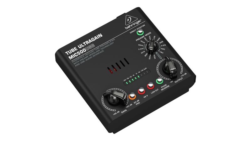 Pré-amplificador Com USB Tube Ultragain MIC-500 USB - Behringer